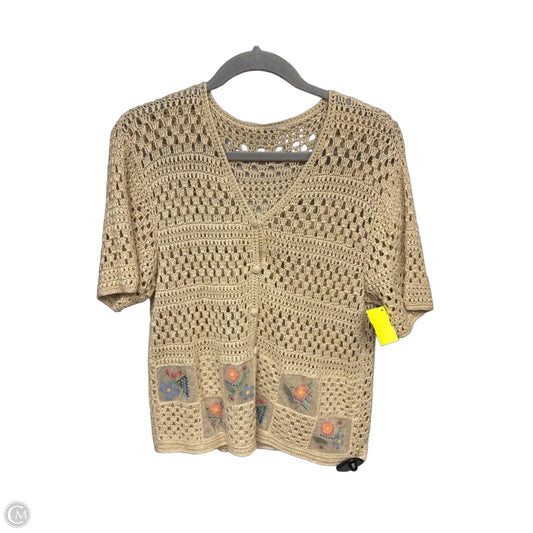 Cardigan By Clothes Mentor In Tan, Size: M