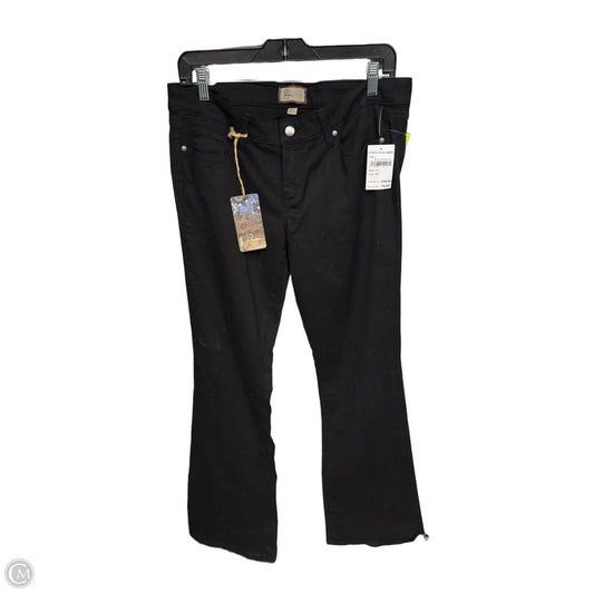 Jeans Flared By Paige In Black Denim, Size: 12