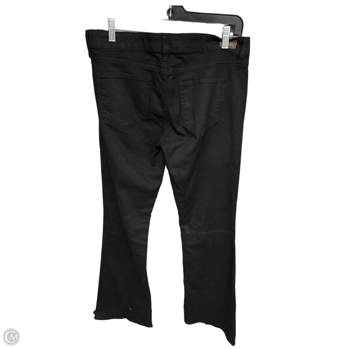 Jeans Flared By Paige In Black Denim, Size: 12
