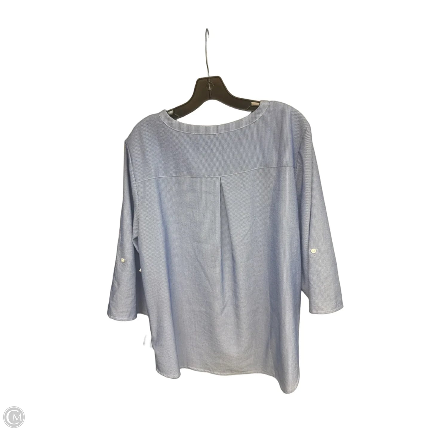 Top 3/4 Sleeve Basic By Chicos In Blue, Size: Xl
