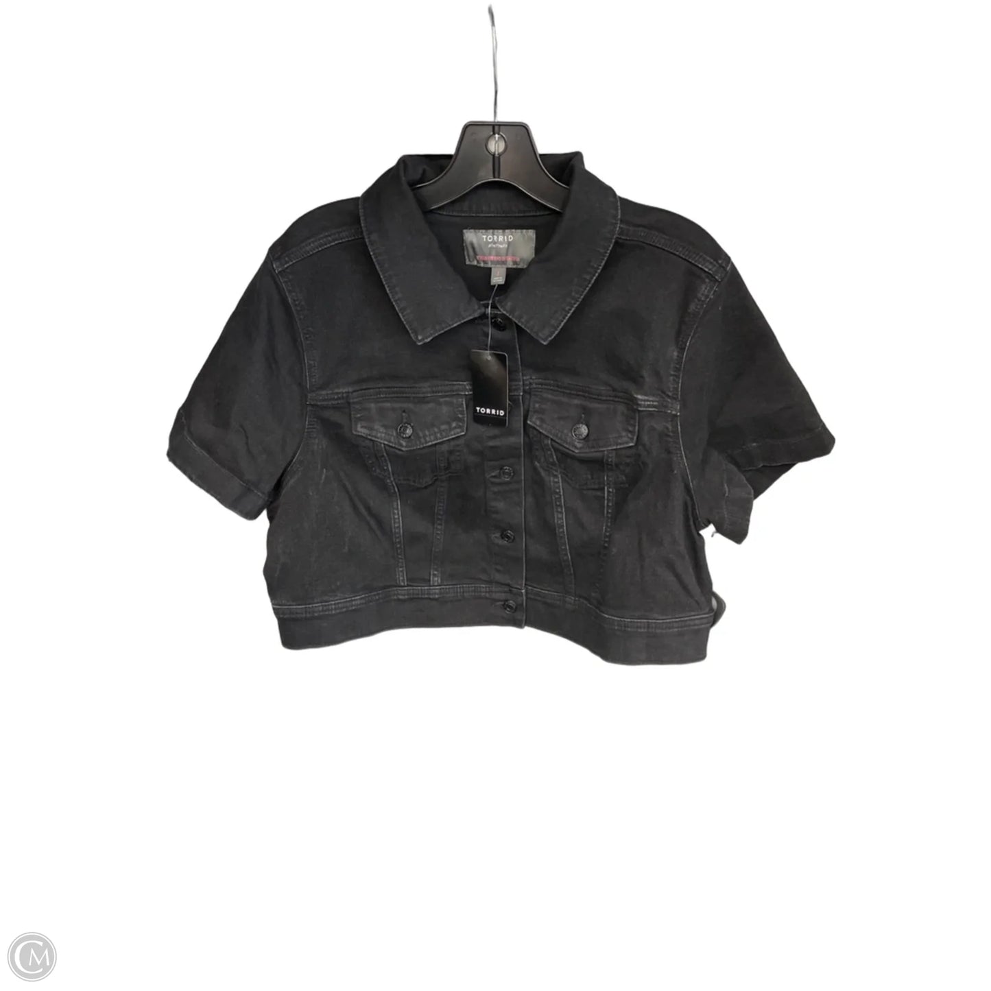 Top Short Sleeve By Torrid In Black Denim, Size: 2x