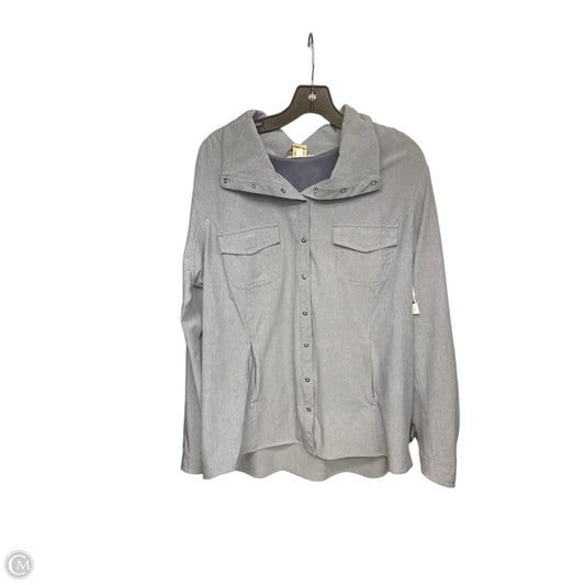 Athletic Top Long Sleeve Collar By Duluth Trading In Blue, Size: Xl