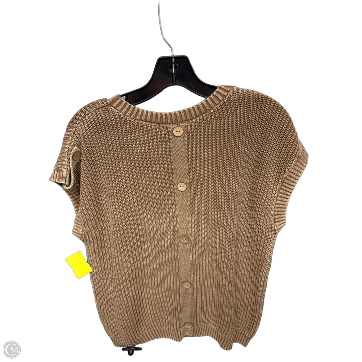 Vest Sweater By Blu Pepper In Brown, Size: M