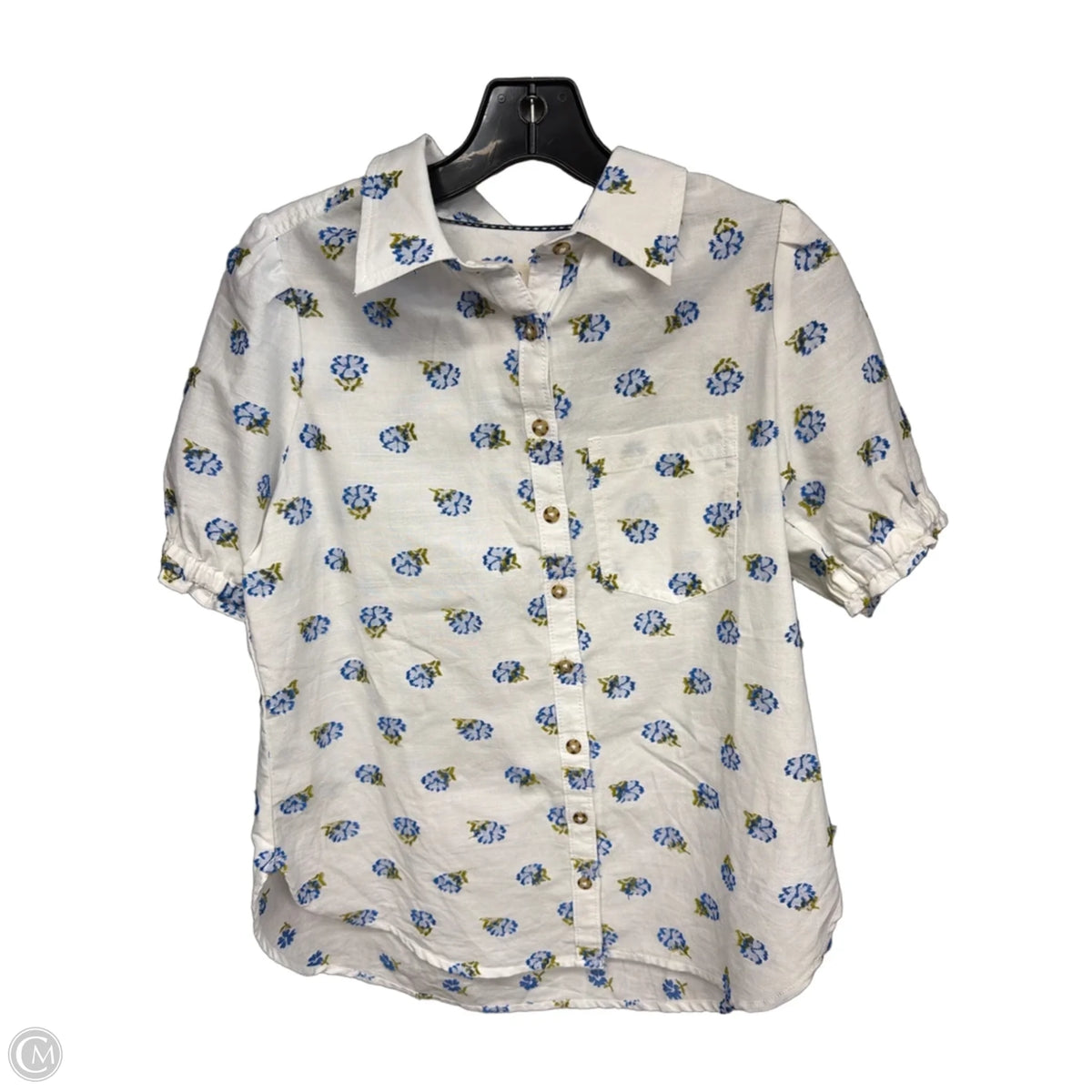 Blouse Short Sleeve By Pilcro In White, Size: Xs