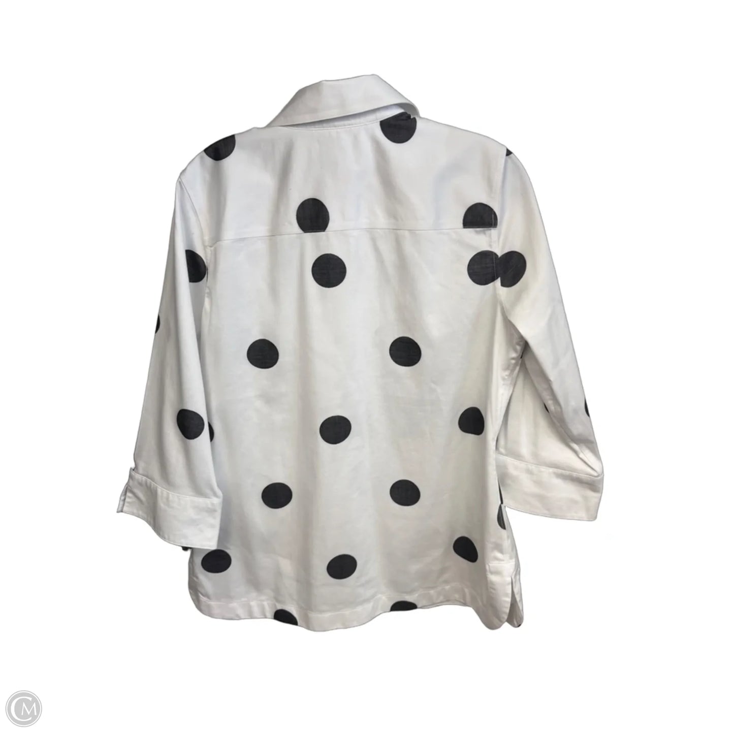 Blouse 3/4 Sleeve By Chicos In White, Size: M