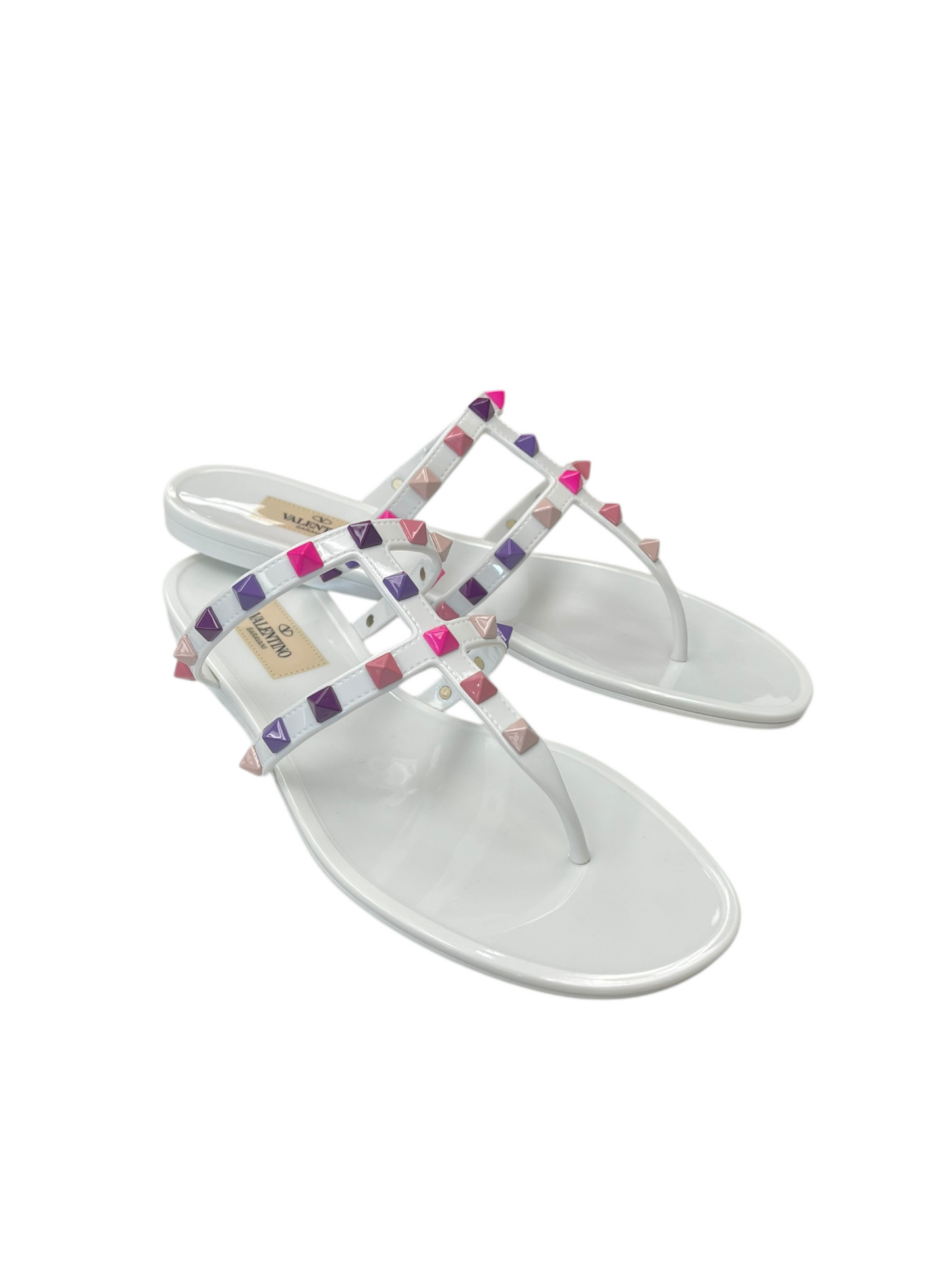 SANDALS LUXURY DESIGNER by VALENTINO-GARAVANI In WHITE, Size: 8/ 38