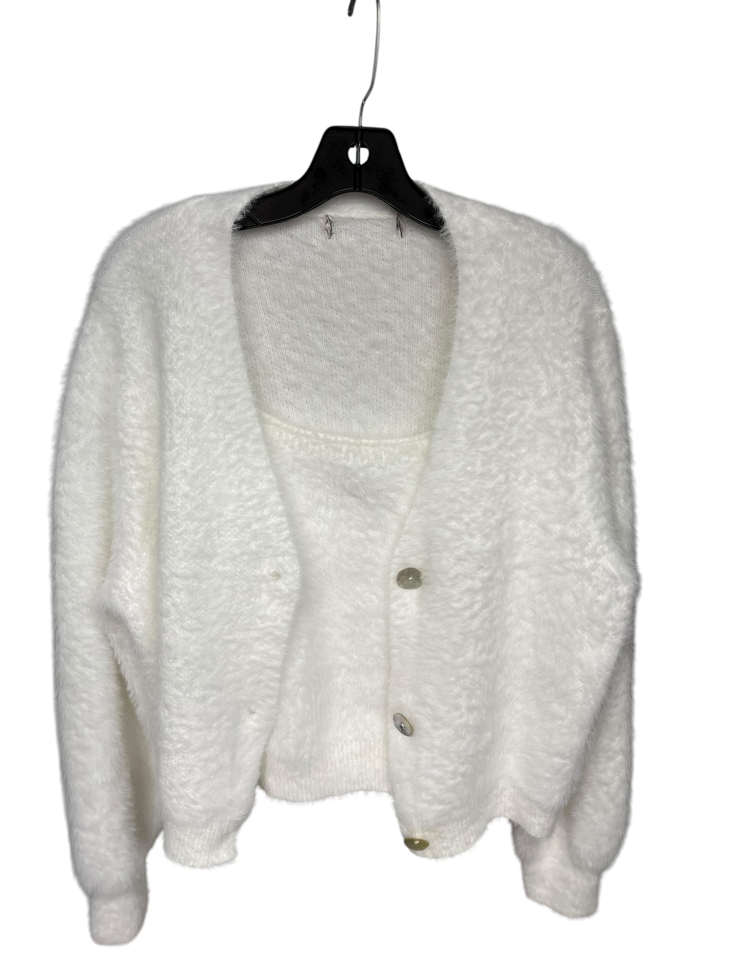 CARDIGAN by    CLOTHES MENTOR In WHITE, Size: L