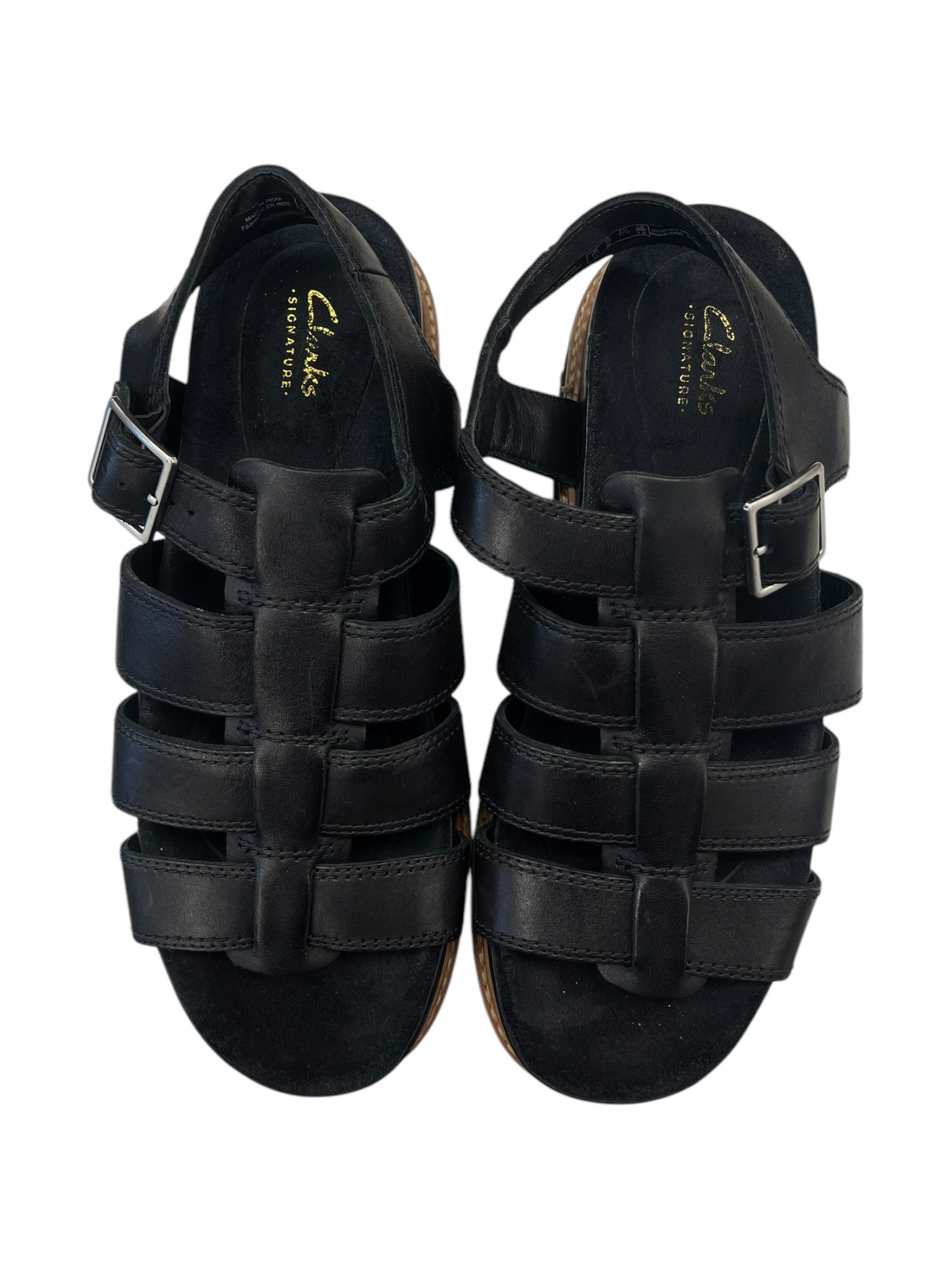 SANDALS HEELS BLOCK by CLARKS In BLACK, Size: 10