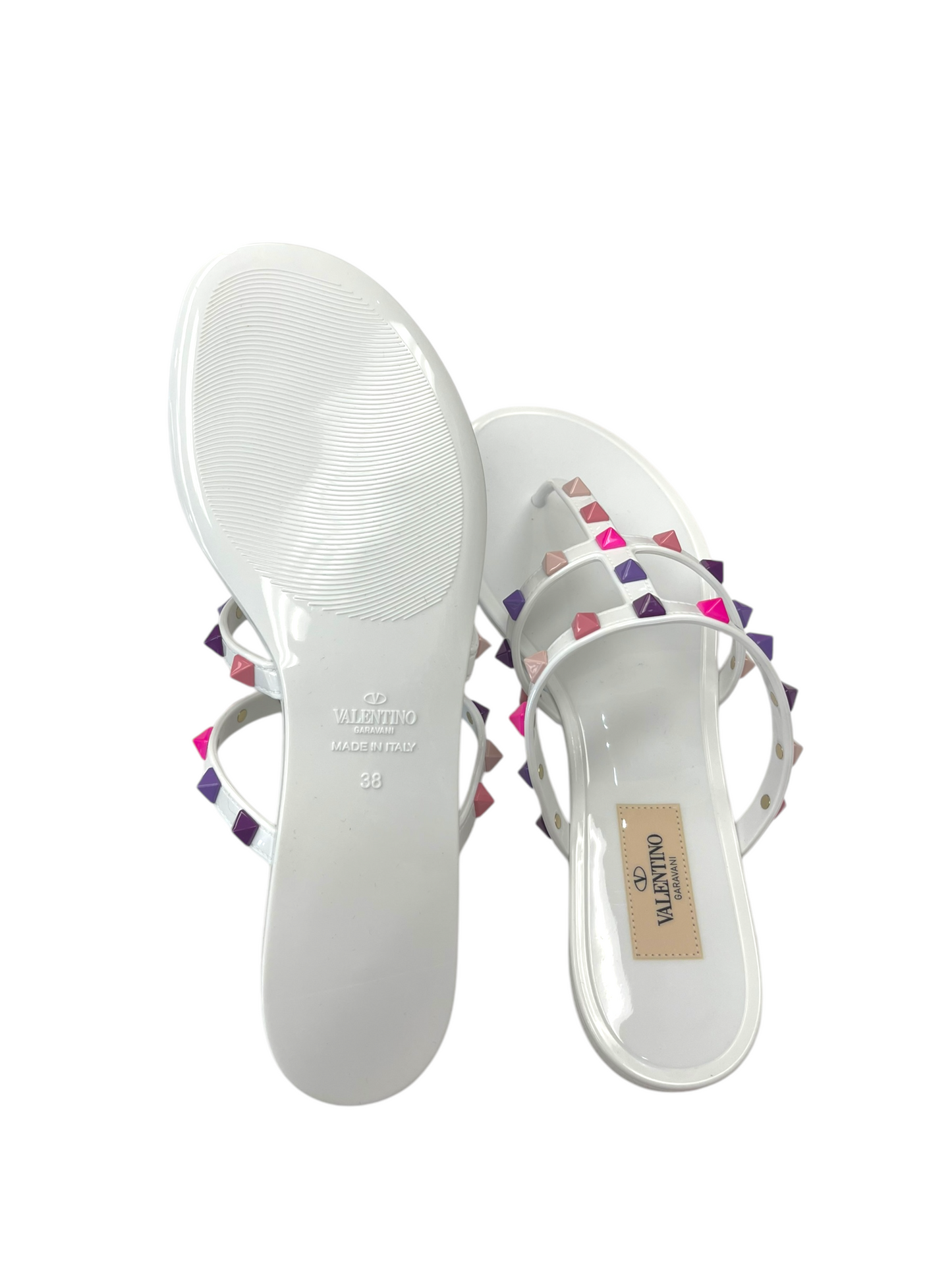 SANDALS LUXURY DESIGNER by VALENTINO-GARAVANI In WHITE, Size: 8/ 38