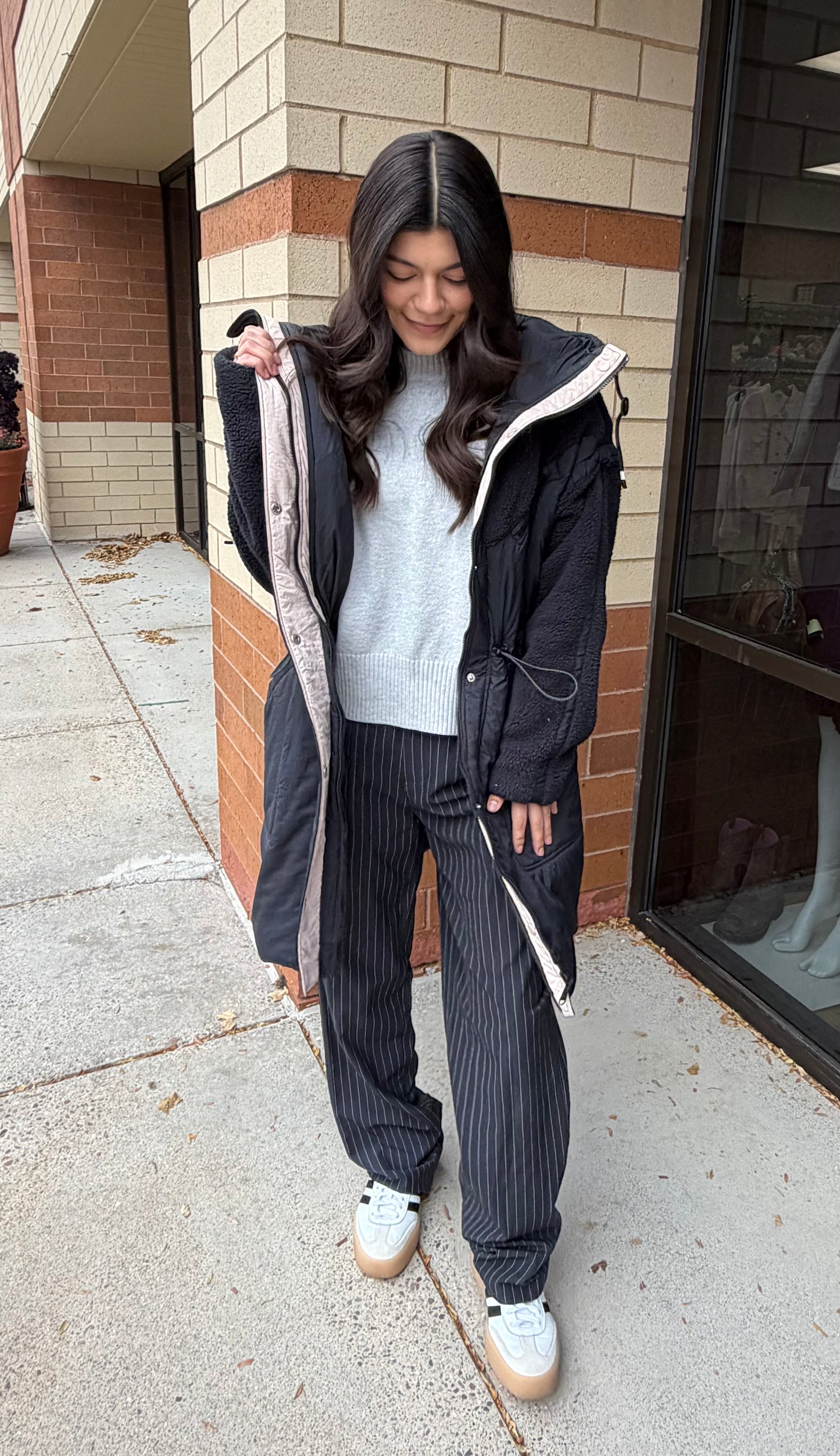 COAT FAUX FUR & SHERPA by FREE PEOPLE In BLACK