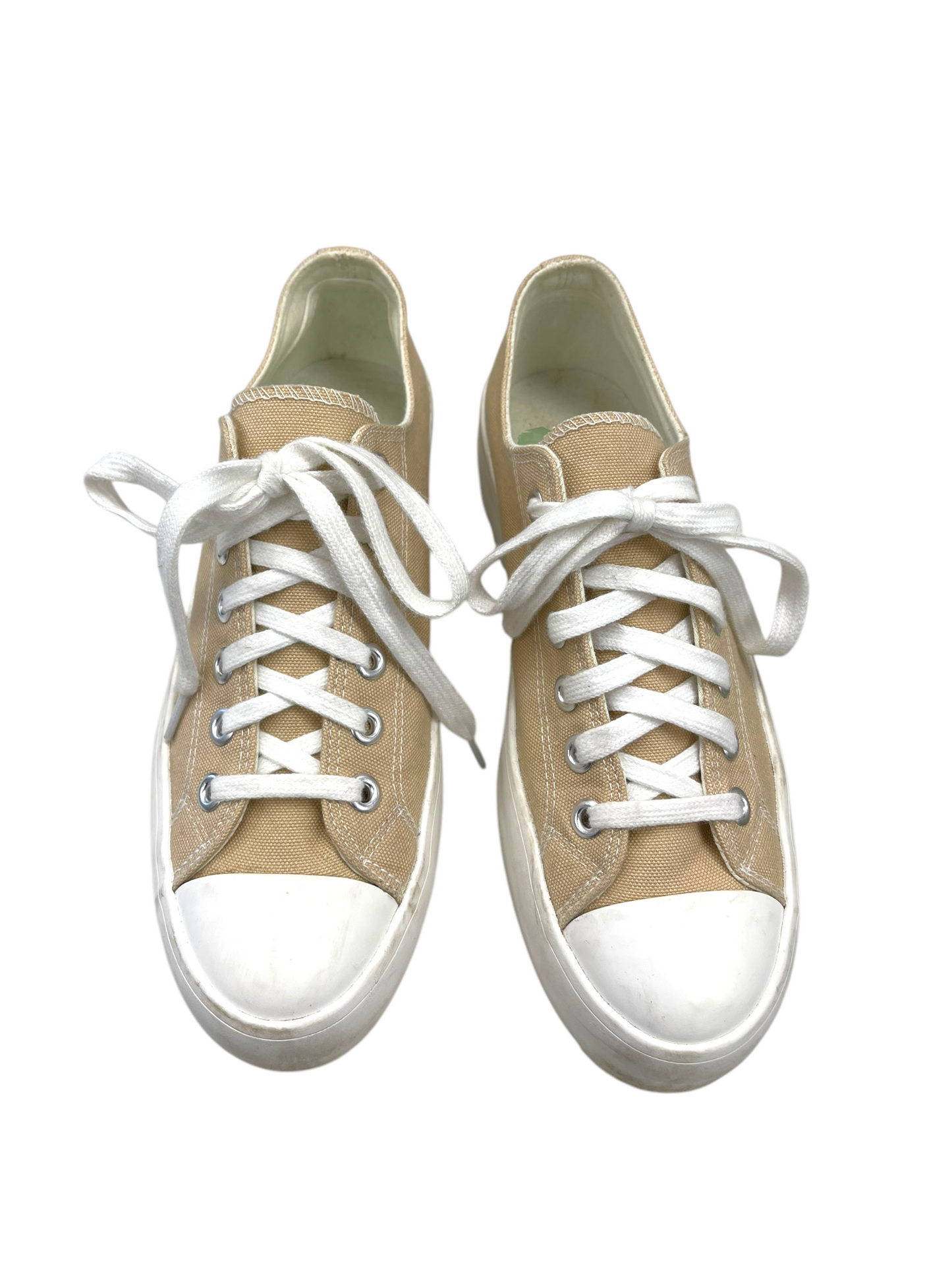 SHOES ATHLETIC by    CLOTHES MENTOR In TAN & WHITE, Size: 9