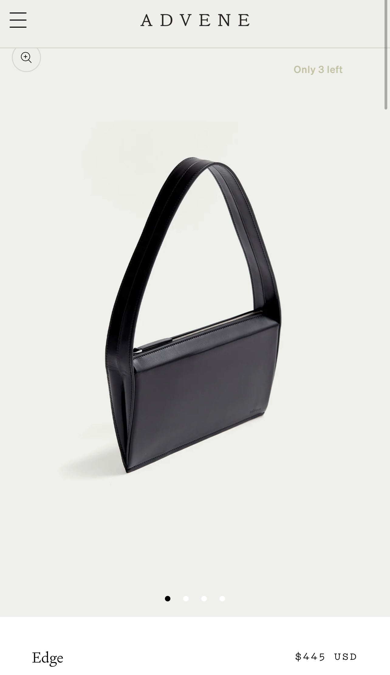 HANDBAG LEATHER by Advene In BLACK, Size: MEDIUM