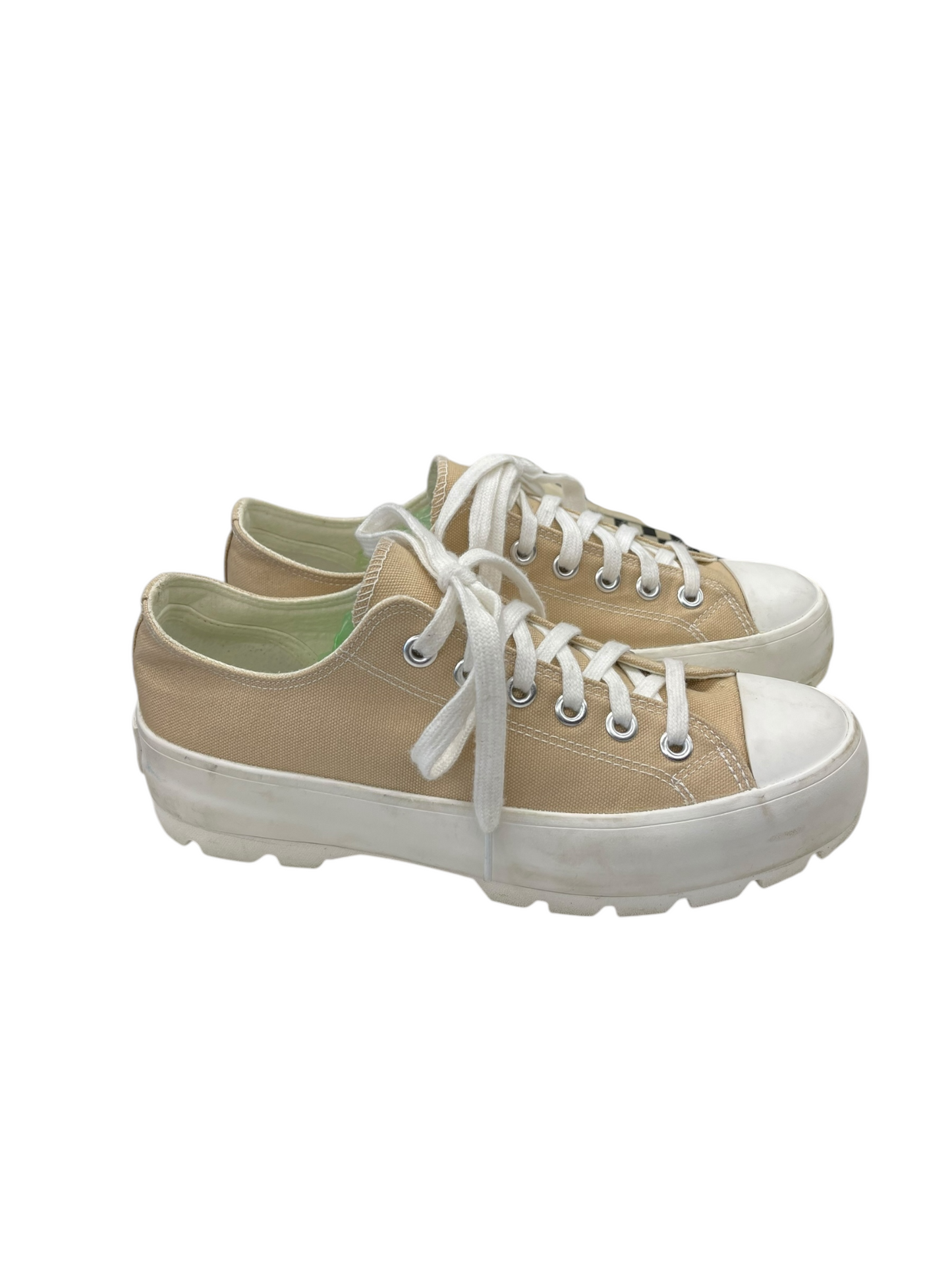 SHOES ATHLETIC by    CLOTHES MENTOR In TAN & WHITE, Size: 9