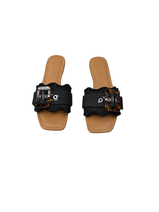 SANDALS FLATS by UNIVERSAL THREAD In BLACK, Size: 10