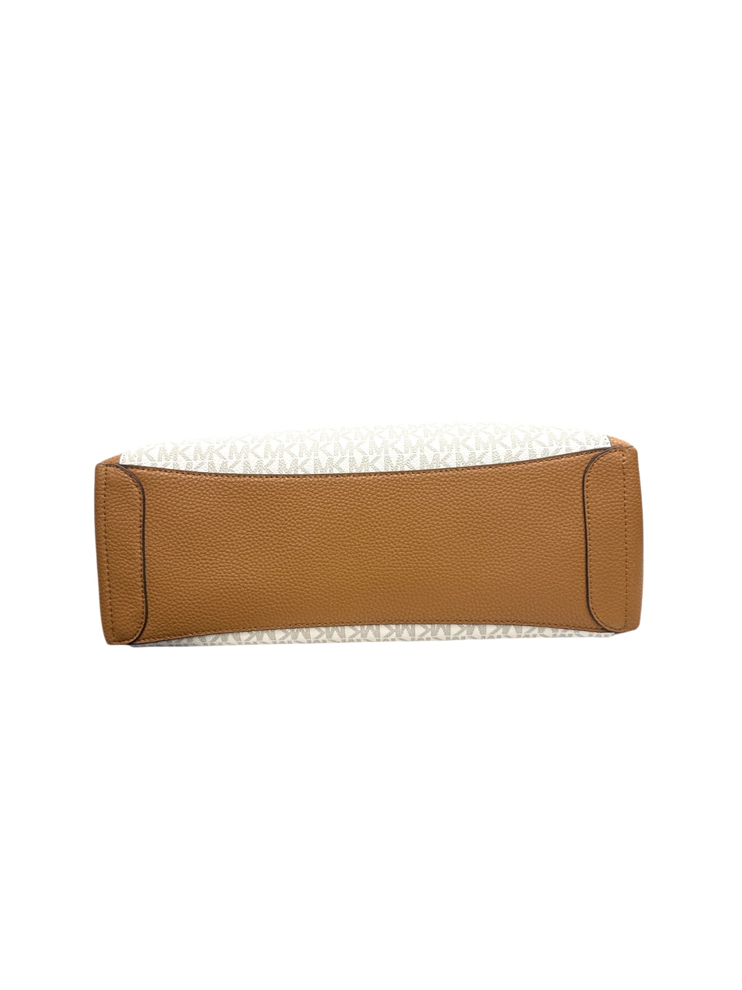 HANDBAG DESIGNER by MICHAEL KORS In TAN & WHITE, Size: LARGE