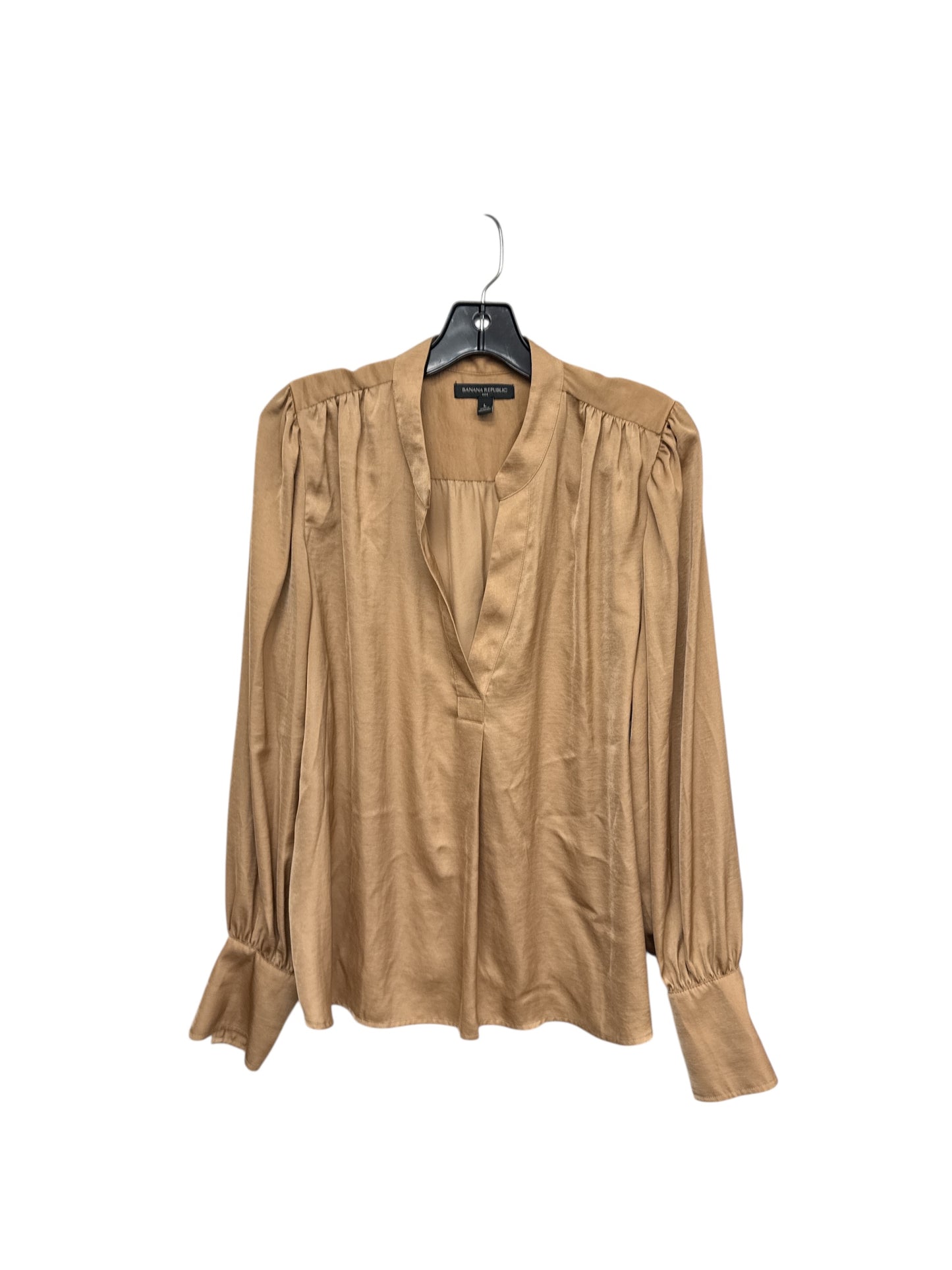 TOP LS by BANANA REPUBLIC In TAN, Size: L