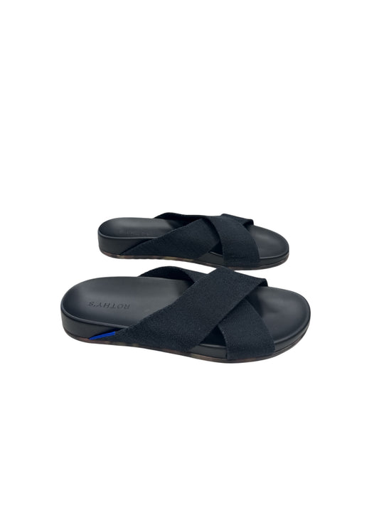 SANDALS FLATS by ROTHYS In BLACK, Size: 10.5