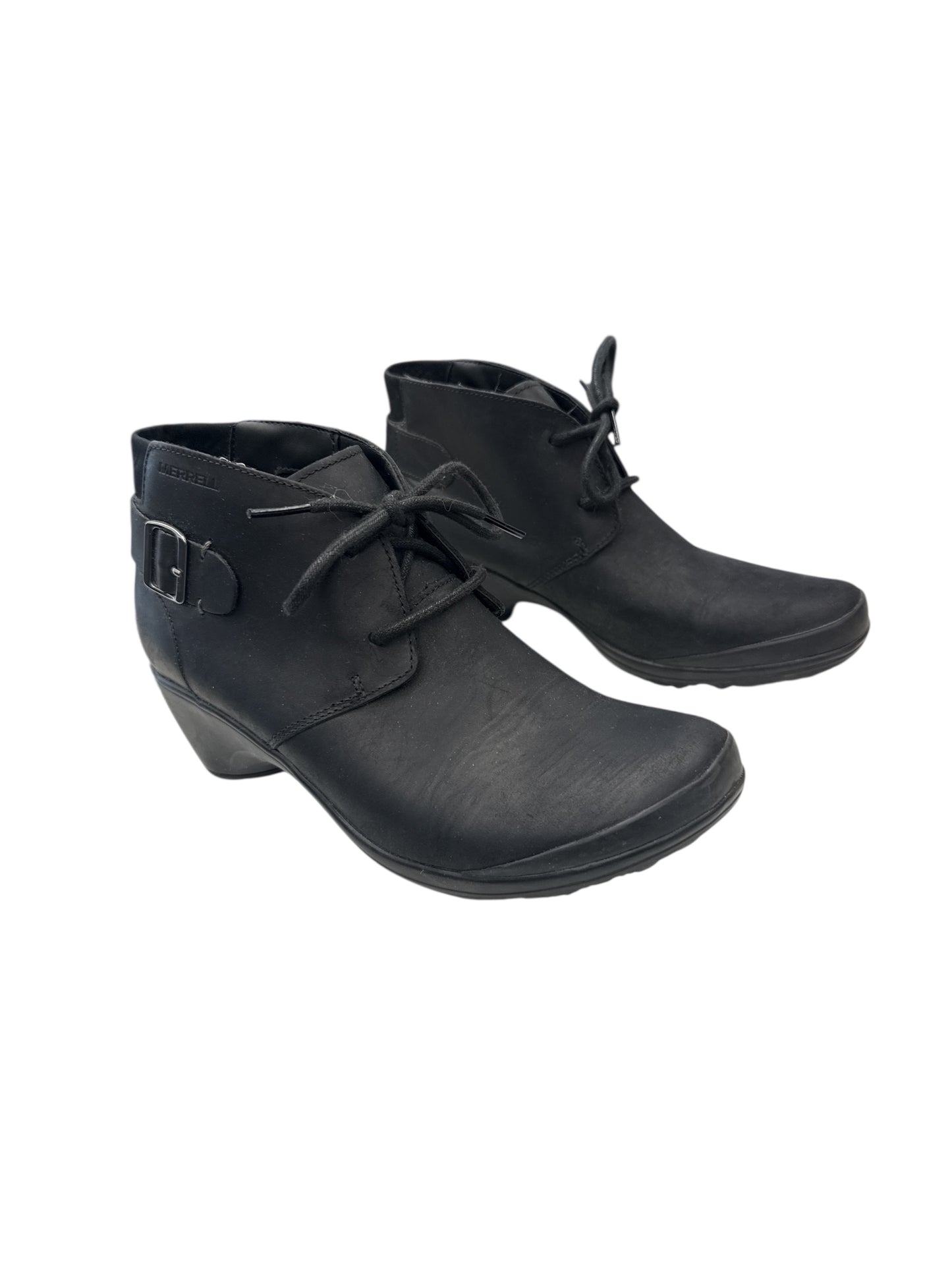 BOOTS ANKLE HEELS by MERRELL In BLACK, Size: 7.5