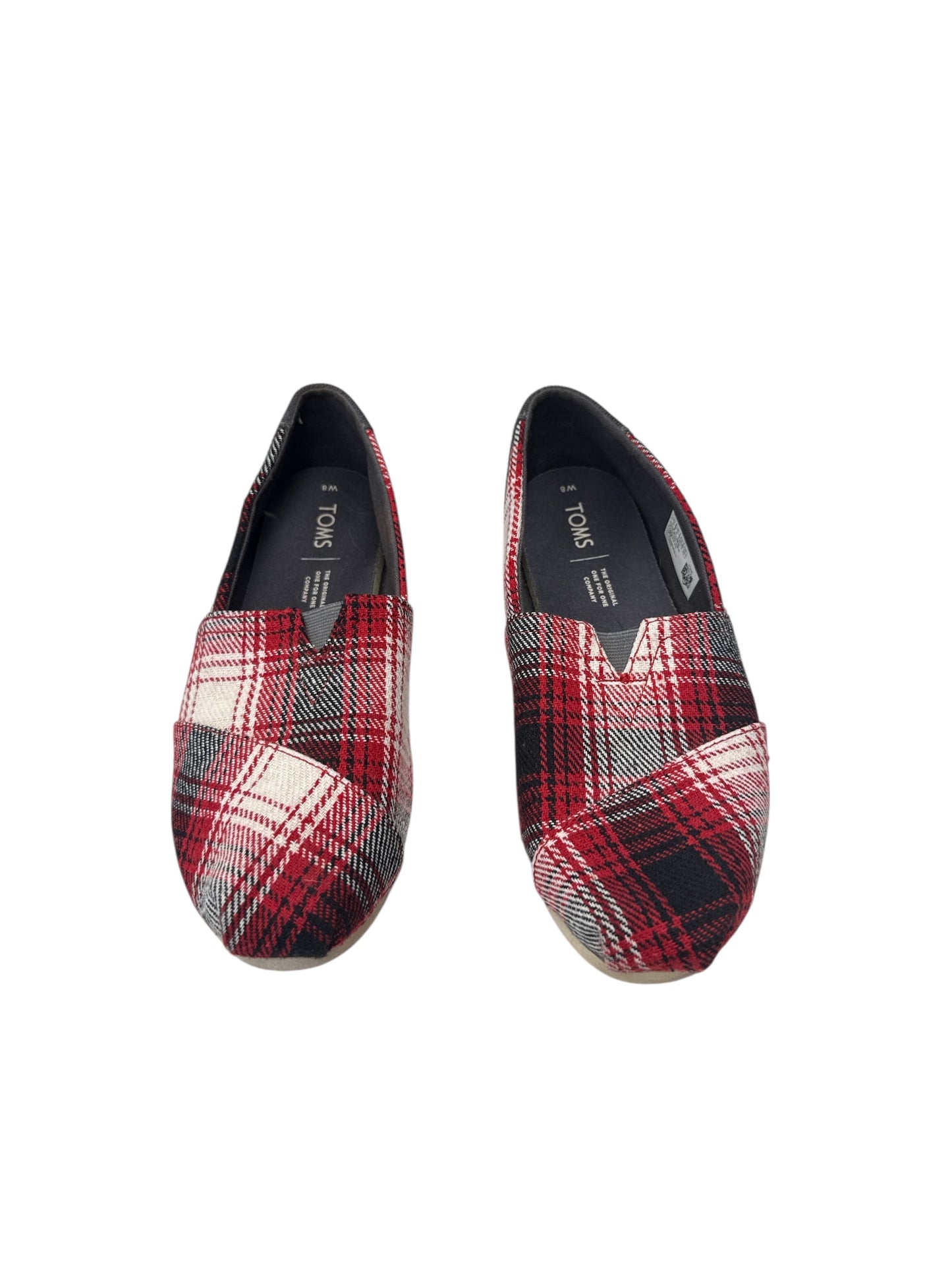 SHOES FLATS by TOMS In PLAID PATTERN, Size: 8