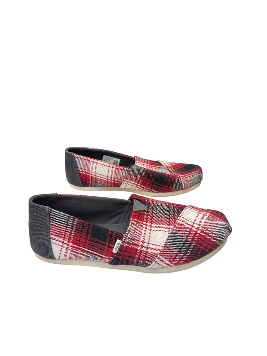 SHOES FLATS by TOMS In PLAID PATTERN, Size: 8