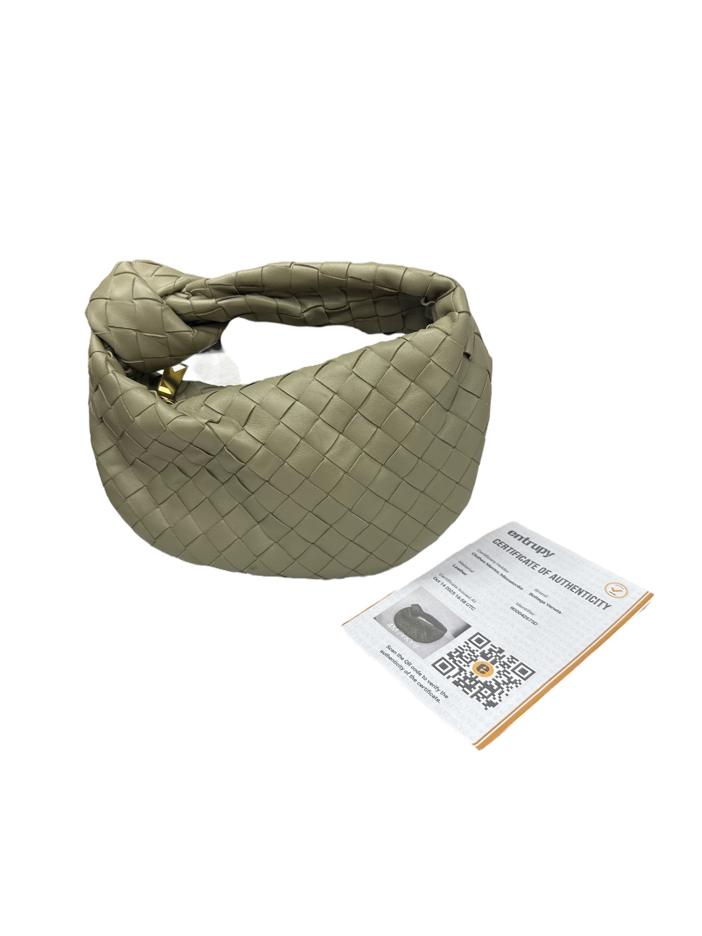 HANDBAG LUXURY DESIGNER by BOTTEGA VENETA In GREEN, Size: SMALL