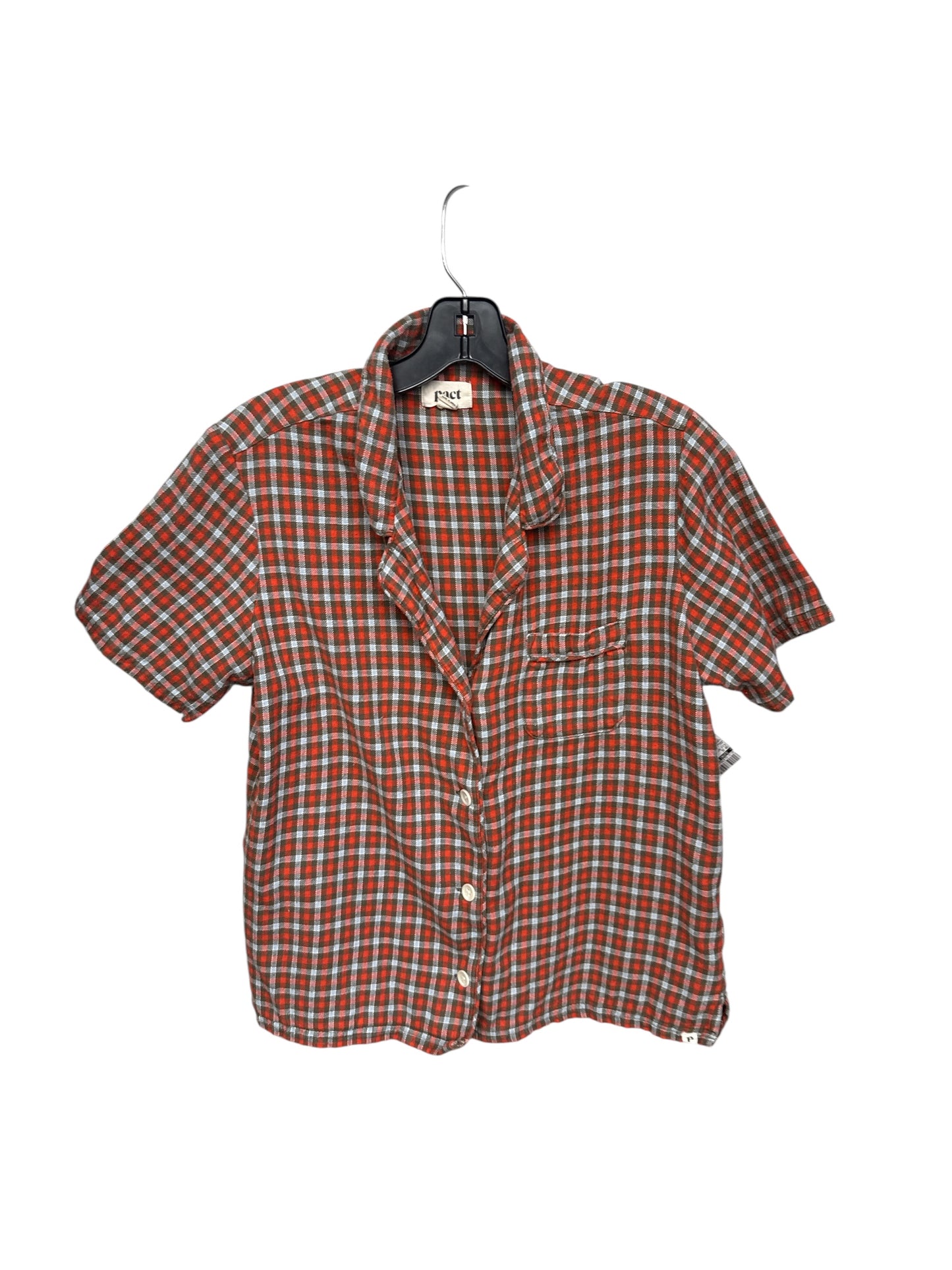 TOP SS by    CLOTHES MENTOR In PLAID PATTERN, Size: S