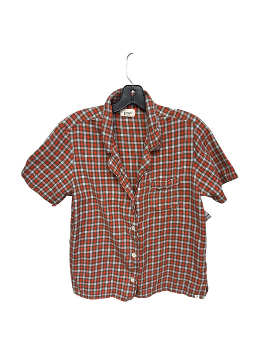 TOP SS by    CLOTHES MENTOR In PLAID PATTERN, Size: S